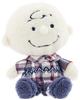 Nakajima Corporation Маленькая плюшевая игрушка Charlie Brown в клетку Blueberry Check 172990-22