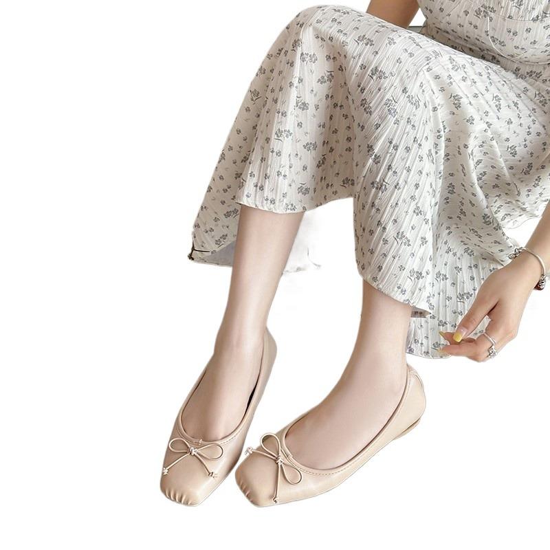 Высококачественная женская обувь, базовые женские туфли на плоской подошве, повседневные туфли на плоской подошве, женские туфли с завязками-бабочками, с мягкой подошвой, для активного отдыха