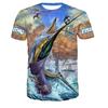Tuna Ocean Digital Printed Short Sleeve Men's Fishing Enthusiast T-shirt Hot Selling Fashionable Men's Clothing