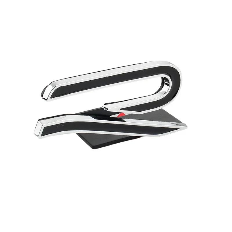 UDXKW1 Metal New RLINE Logo Car Front Grille Emblem Rear Trunk Stickers for Volkswagen VW Golf 7 8 GTI Beetle Passat Tiguan Jetta POLO