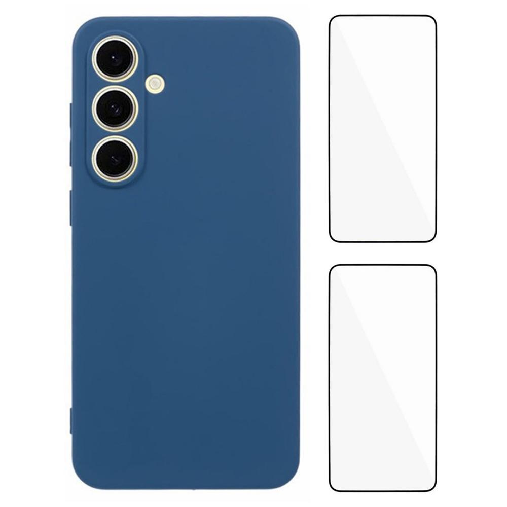 WANLONFENG RB3 Series For Samsung Galaxy A26 5G Case with 2Pcs Screen Film Precise Lens Hole Soft TPU Phone Back Cover