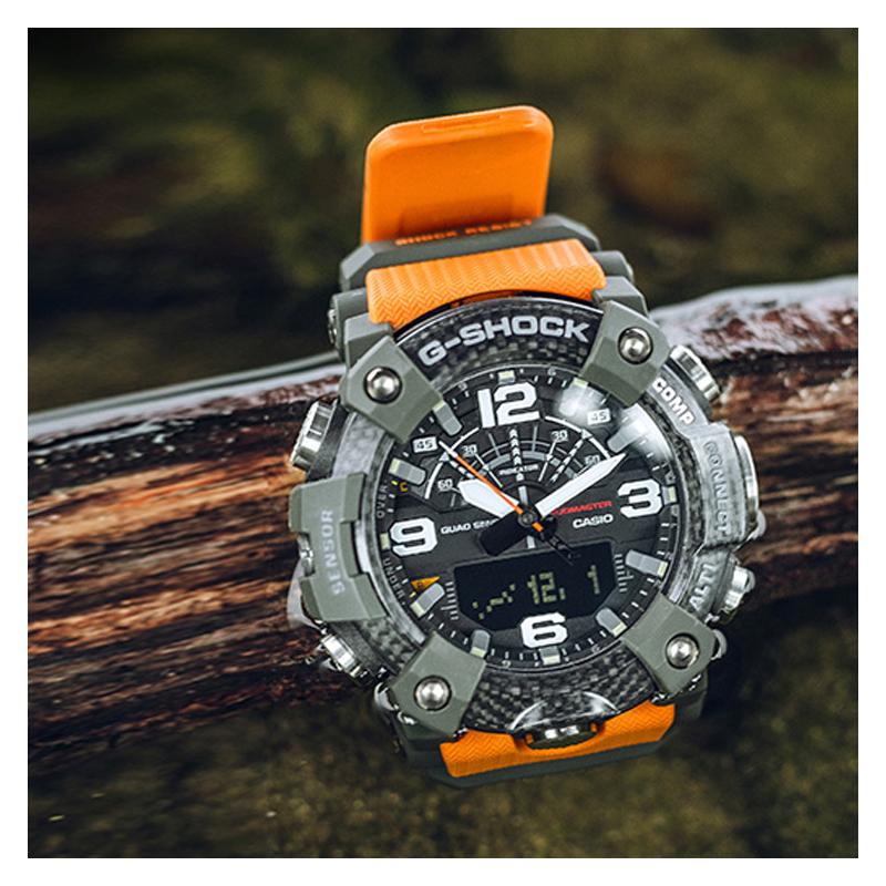 Casio Серия MASTER OF G-LAND Мировое время Пыле- и грязезащитная конструкция Отображение расхода калорий Кварцевый механизм Ремешок из смолы GG-B100-1A9JF