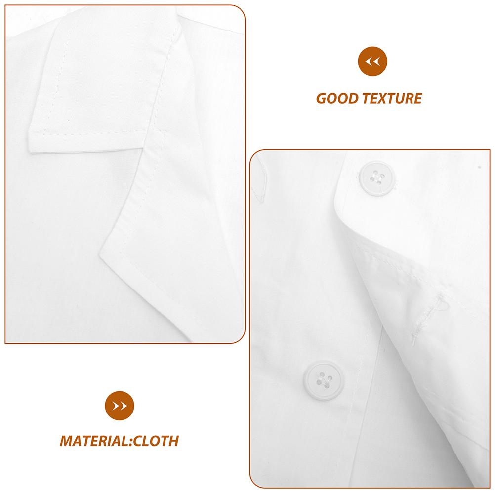 Unisex Kids Lab Coat Science Doctor Toddler Costume White Scientist Clothes Doctor Cosplay Costume for Boys Girls Roleplay Party