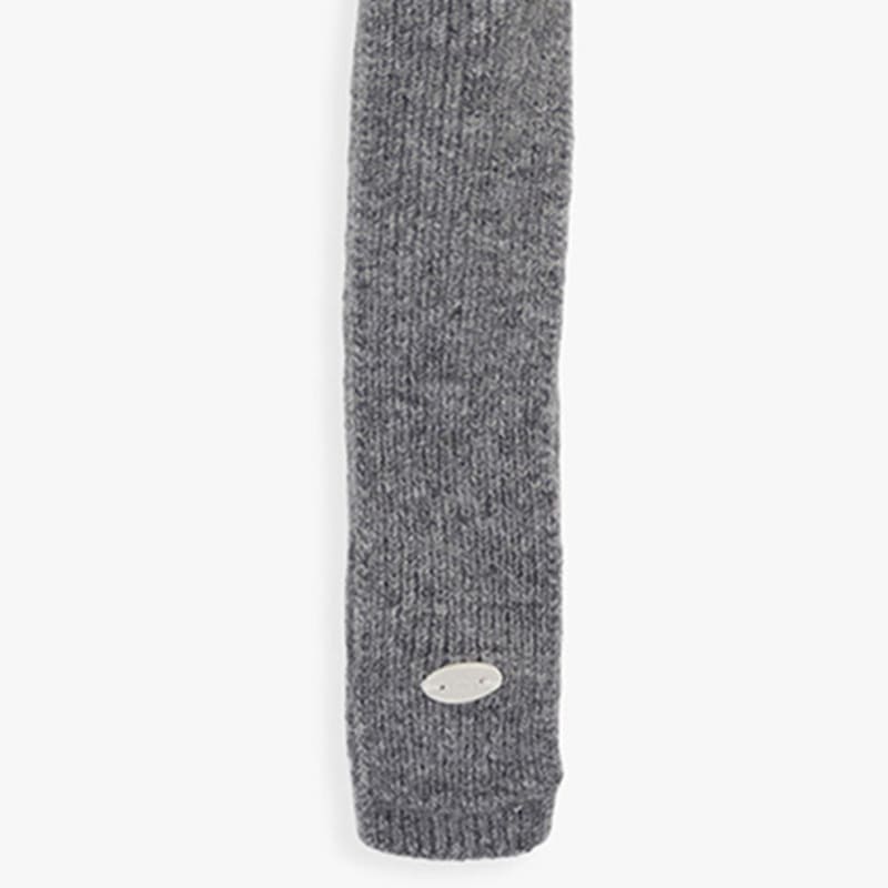 PINK PINEAPPLE TAFFY KNIT MUFFLER_GREY