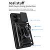 For Realme 10 Pro+ 5G Kickstand Phone Holder Sliding Camera Cover PC+TPU Phone Case
