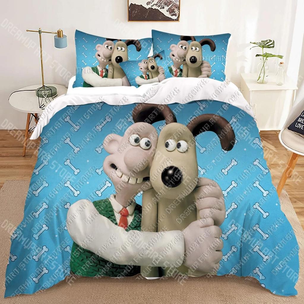Wallace & Gromit 3D Bedding Sets print duvet cover Adults_ children bed comforter birthday gift dropshipping