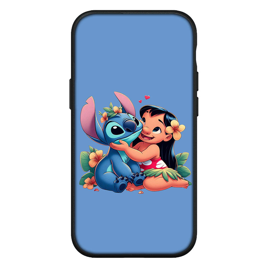 Чехол для iPhone 16 15 Xiaomi Redmi Note 14 13 12 11 Pro Max 16e Samsung Galaxy S25 S24 S23 Moto OPPO Huawei розовый синий Лило мультфильм Стич телефон чехол