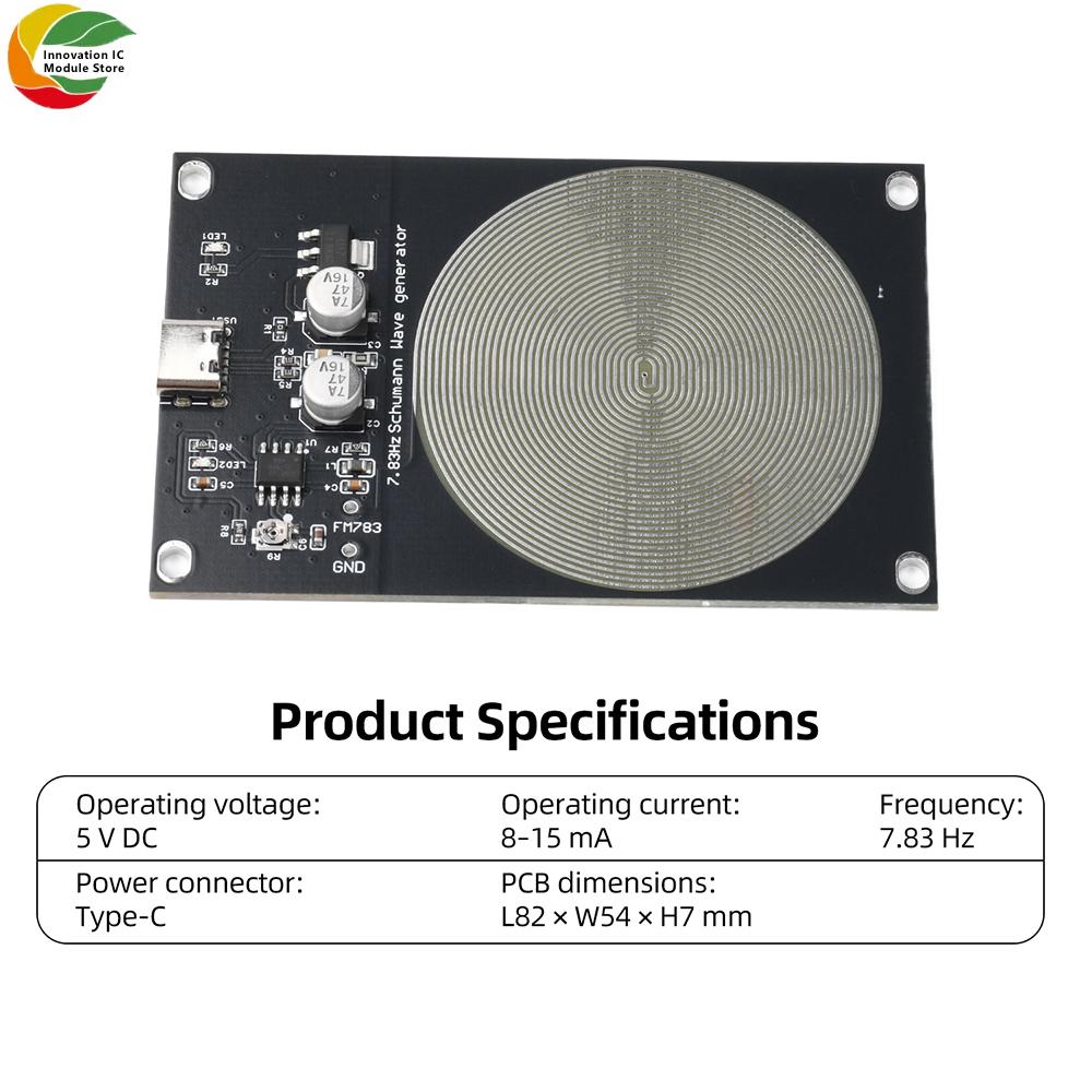 DC 5V 7.83HZ Schumann Wave Generator Signal Generator Module Extremely Low Frequency Pulse Generator Type C Interface