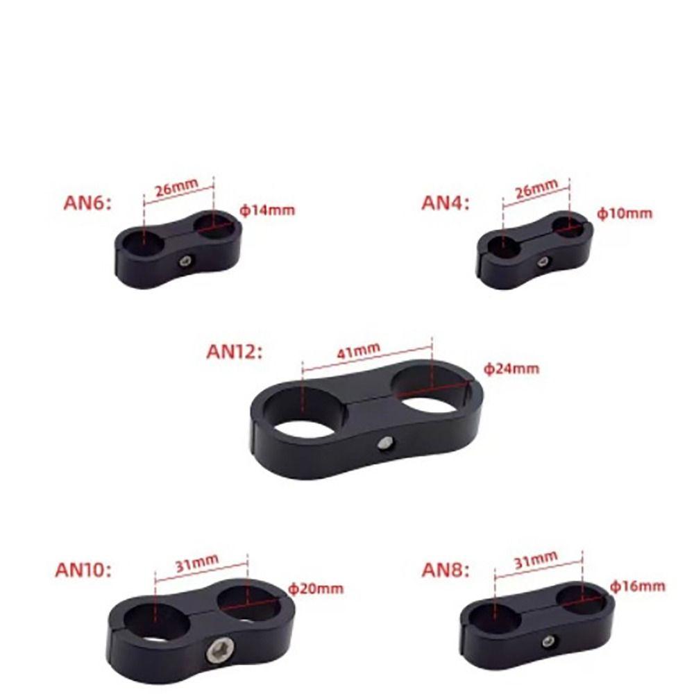 Anodized Line Separator Braided Rubber Hose Line Clamp Hose Line Clamp Double Hole Line Clamp