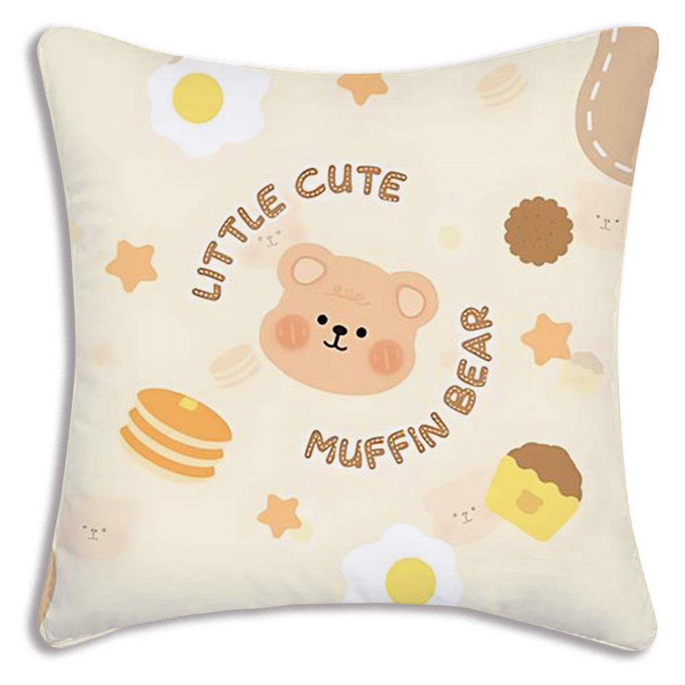 Cute cartoon bear Pillow Covers Cartoon Sofa Decorative Home Double-sided Printing Short Plush Cute Cushion Cover