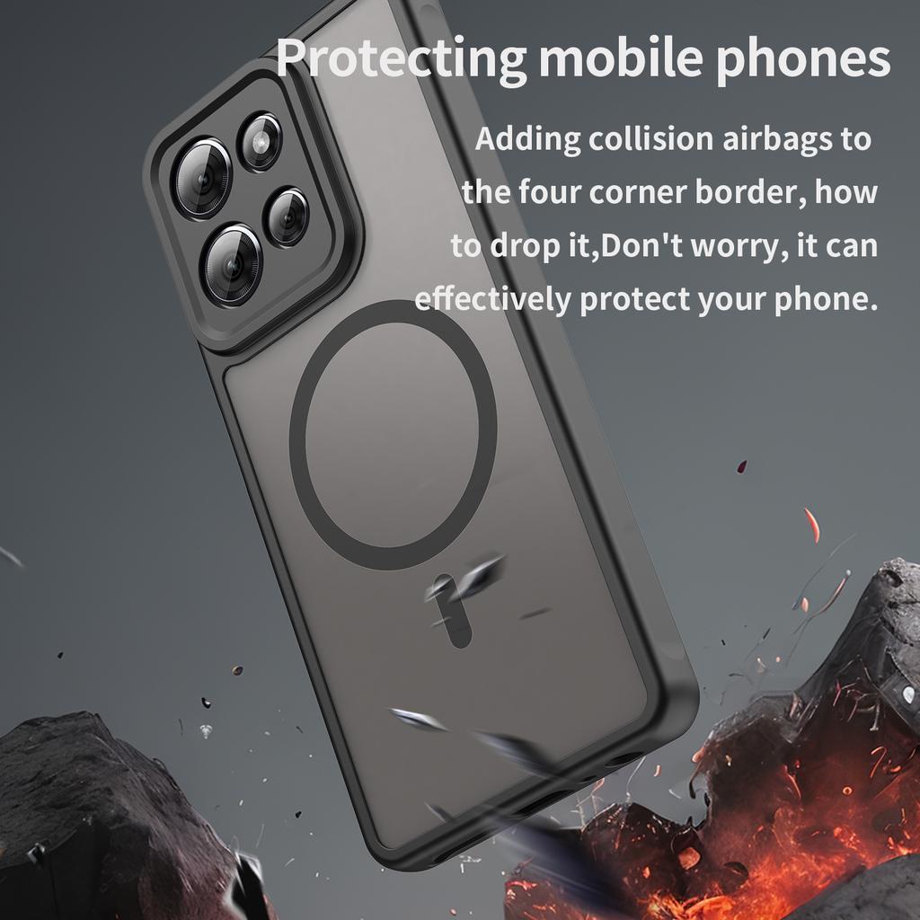 Роскошный Прозрачный Магнитный Чехол-Броня из PC+TPU для Motorola Signature Edge 70 Ultra 60 Fusion 50 Neo G77 G67 G57 Power G86