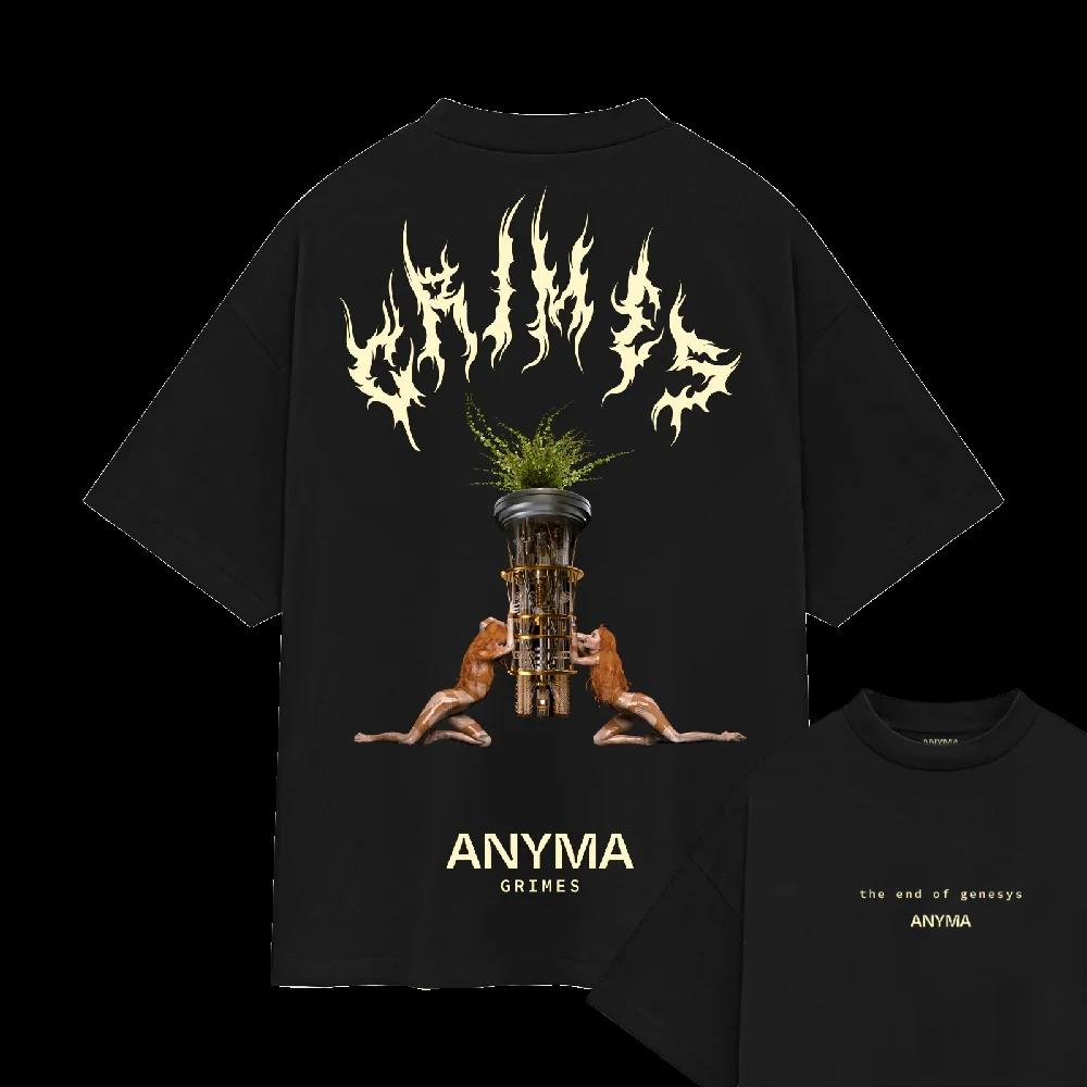 Футболка Anyma ADAM X Мужские футболки Круглый вырез Влагоотводящая Повседневная Спортивная 100% Хлопок Свободная Унисекс Футболка Оверсайз Графические футболки