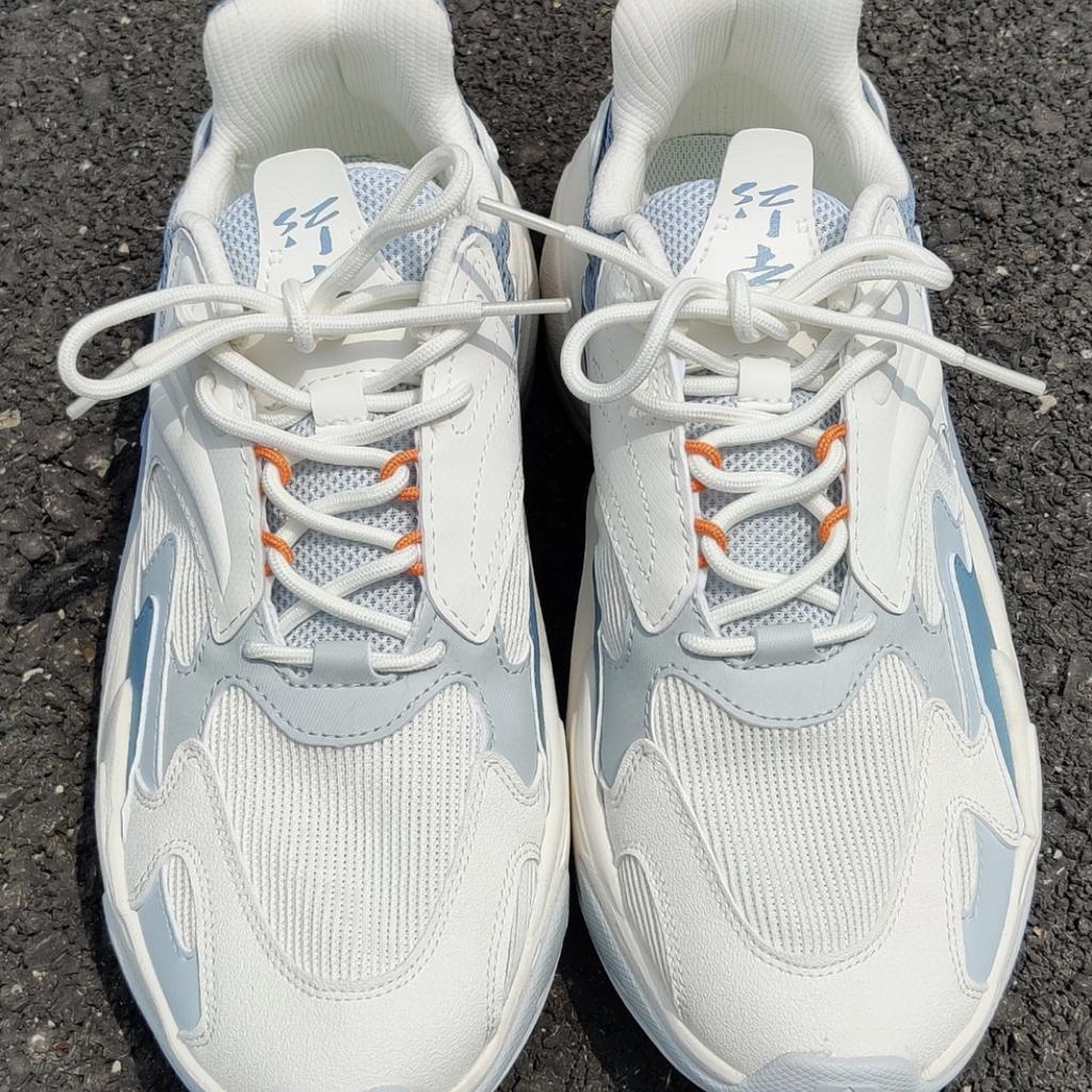 Anta Walker 3.0 Ткань Синтетическая кожа Спортивные амортизирующие Нескользящие Износостойкие Низкие Повседневные Туфли Мужские Повседневные Туфли Белый Синий 112238881-5