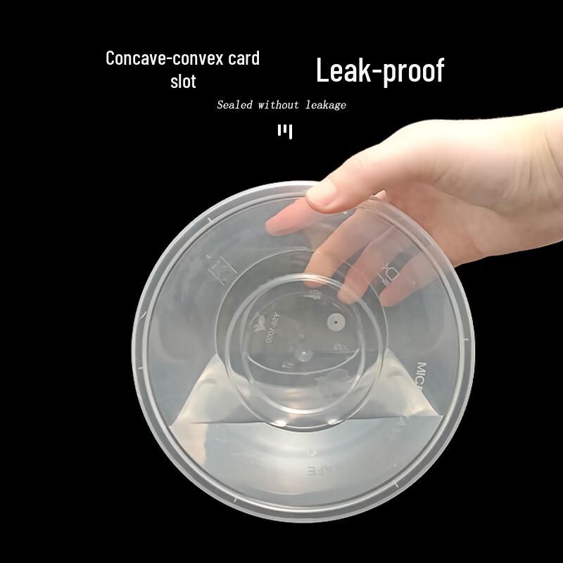 Disposable Round Transparent Food Containers, 1000ml
