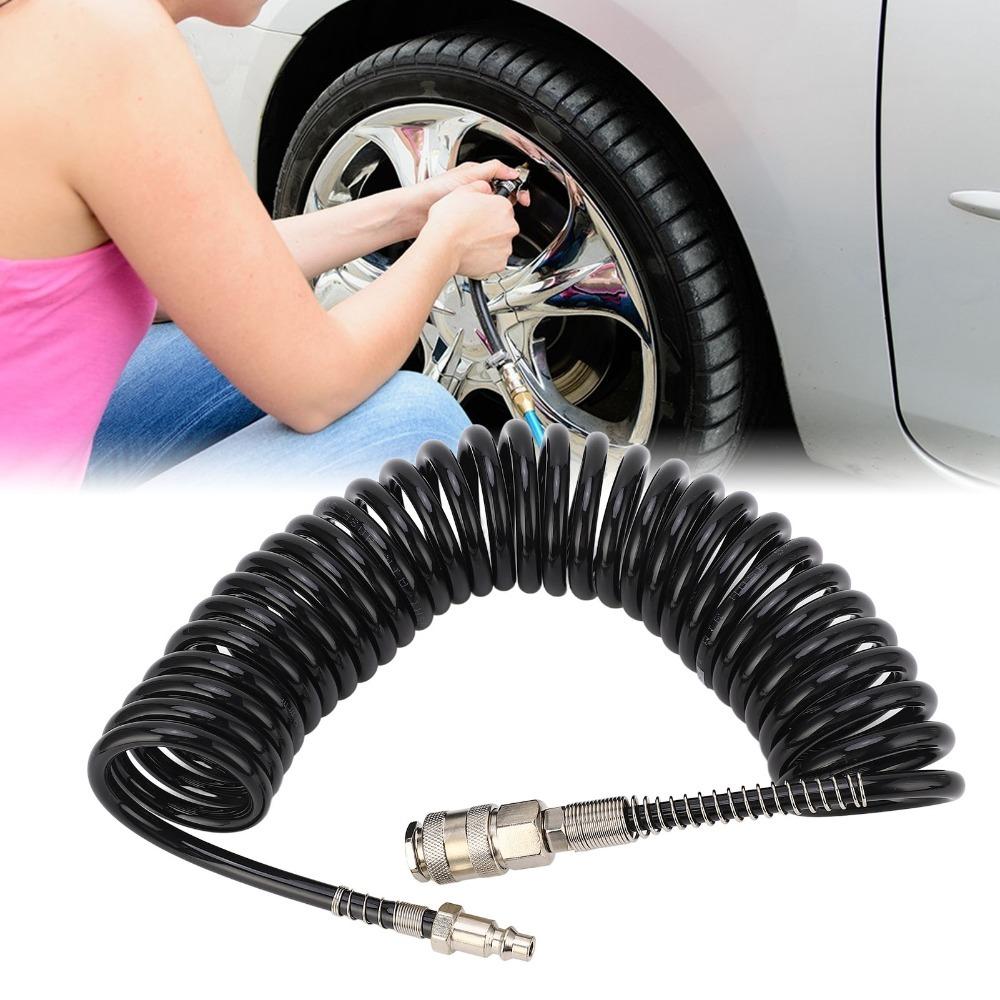 Coiled Coiled Air Hose Steel + PU Coiled Air Extension Hose  Air Compressor