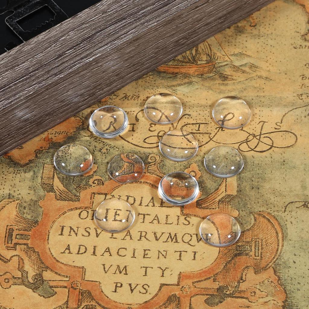 Прозрачный стеклянный кабошон с плоской задней стороной для украшения ювелирных изделий и колец DIY