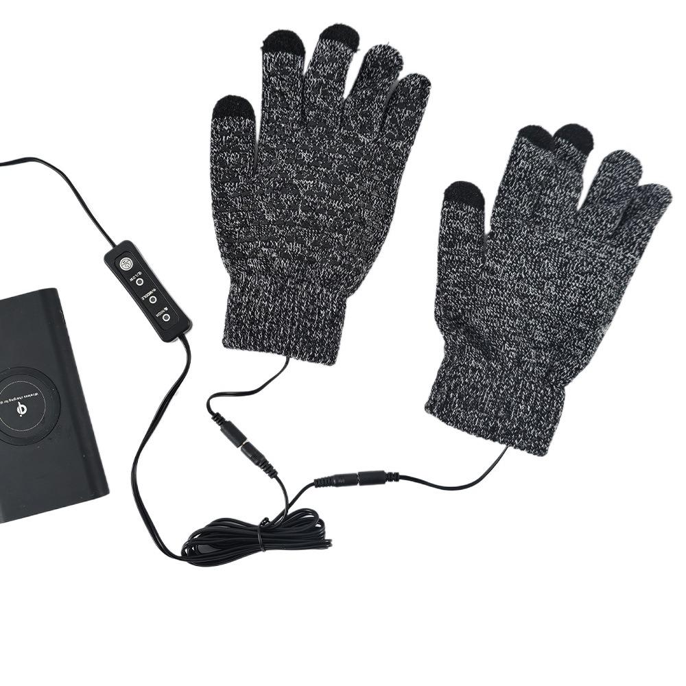 Winter USB Heated Gloves Warm Knitting Gloves New Winter Touchscreen Gloves for Indoor Outdoor