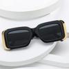 Men'S Sunglasses Long Square Gold Trimmed Sunglasses Uv Protection Sunglasses