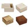 Natural Card Keeper With Slide Top Jewelry Organizer Case Storage Box Beads Container Wooden Box