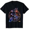 2026 новая футболка Мстители Война бесконечности Marvel Унисекс с коротким рукавом Мягкий хлопок Классический крой Круглый вырез Повседневный топ для взрослых фанатов