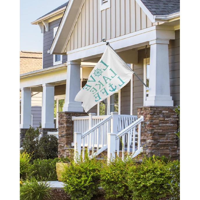 Любовь, Озеро, Жизнь Летние Океанские Морские Элементы Флаги для Улицы 3x5 Футов, Уличные Флаги и Баннеры Двусторонний Большой Флаг для Двора для Дома