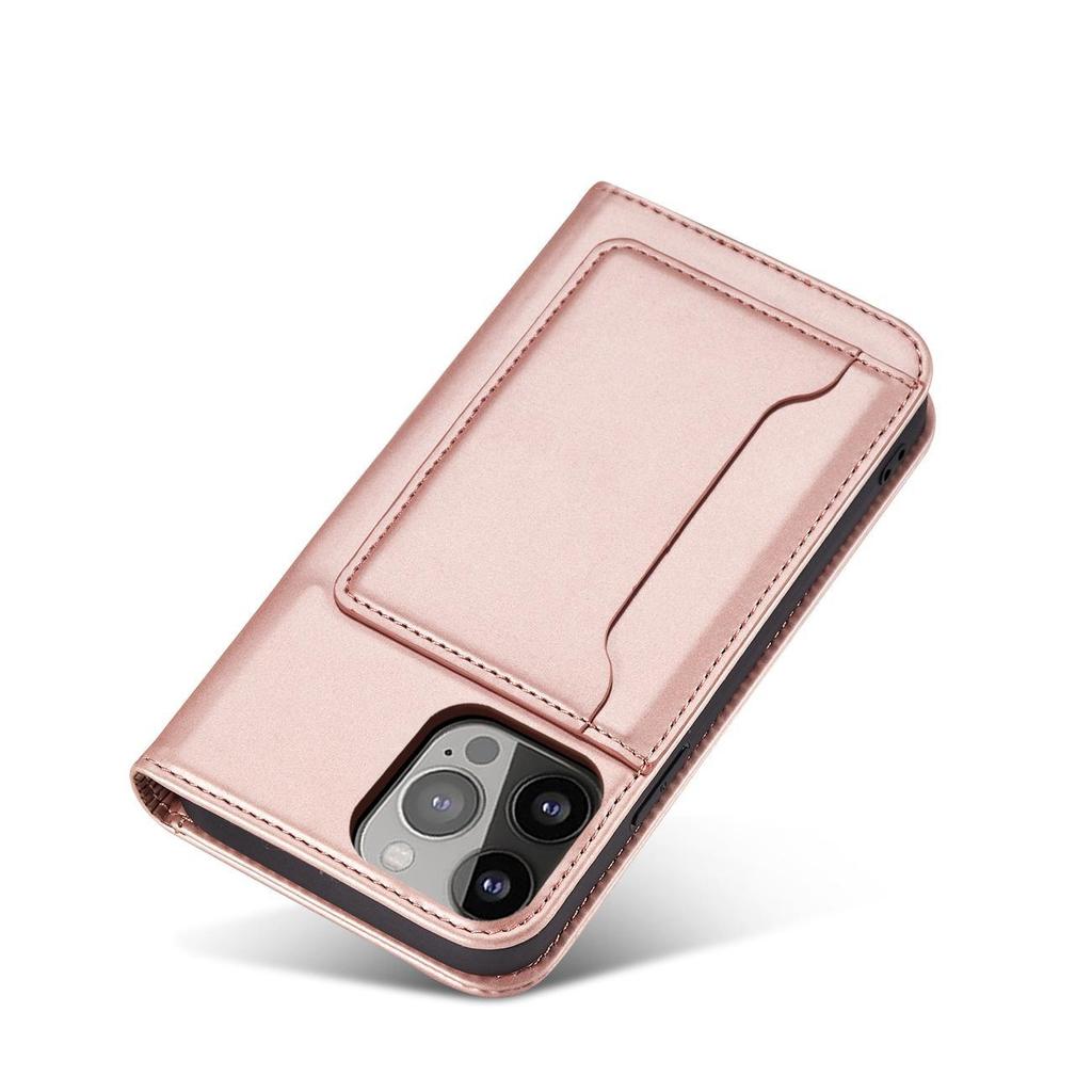 Hurtel iPhone 13 Pro Max Magnetic Wallet Case Pink