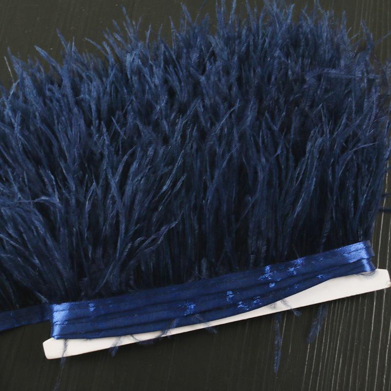 1M Отделка из страусиных перьев Высокое качество 8-10см Бахрома из перьев Лента для шитья платьев, одежды, украшений своими руками