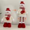 Telescopic Doll Christmas Doll Ornaments Cartoon Knitted Old Man Snowman Elk Decorative Ornaments
