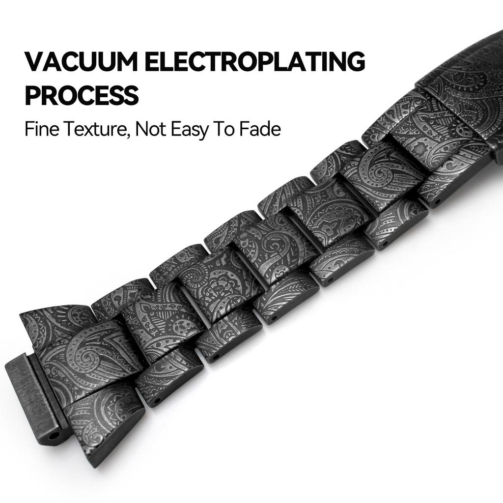 Retro Metal Watch Band with Watch Case for Casio and and Bracelet 316 Stainless Steel Watch Bezel MOD Kit G-SHOCK GX56, GX-56BB, GWX56, GWX-56BB,