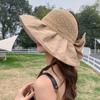 Summer Women Bucket Hat UV Protection Sun Hats Soft Foldable Wide Brim Outdoor Beach Hat Panama Cap Sunshade Hat