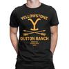 Yellowstone Dutton Ranch T-Shirts Men Vintage Cotton Tee Shirt Crew Neck Short Sleeve T Shirts Gift Idea Tops