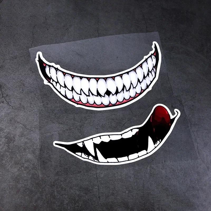 Car Styling Sticker Modified Auto Wheel Tail Body Window Tape Motorcycle Decals for Classic Hero Venom Teeth Mouth