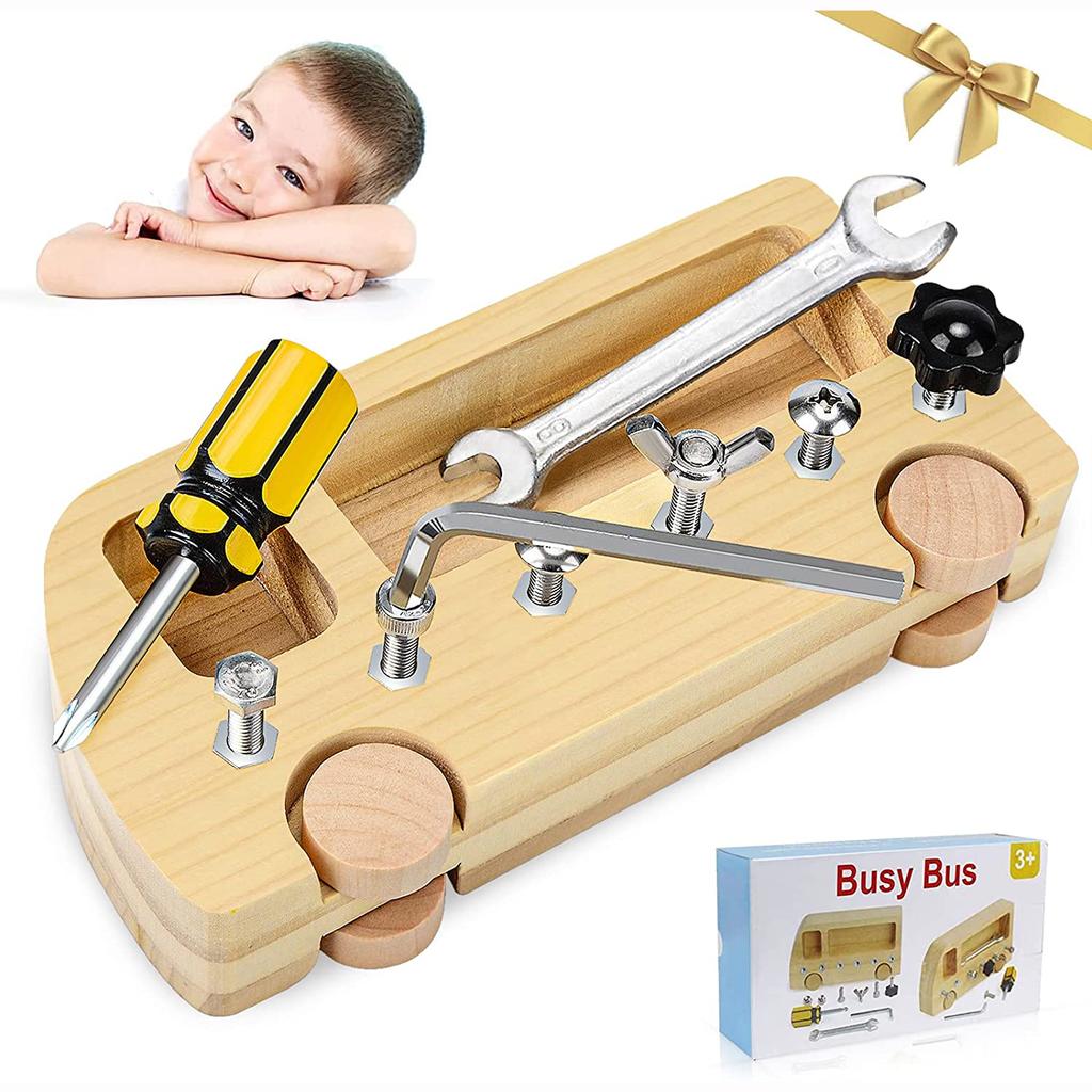 10 шт. детский набор деревянных отверток Монтессори, настоящие инструменты для детей, обучающая сенсорная обучающая игрушка для базовых навыков для детей ясельного возраста дошкольного возраста