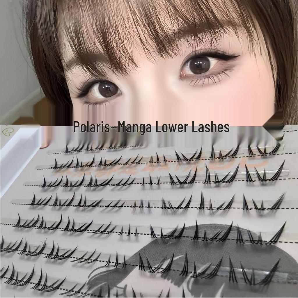 Книга ресниц для нижнего века Polaris, 32 ряда, большая вместимость, натуральный вид в стиле комиксов для ленивых, сегментированный эффект потока волосков.