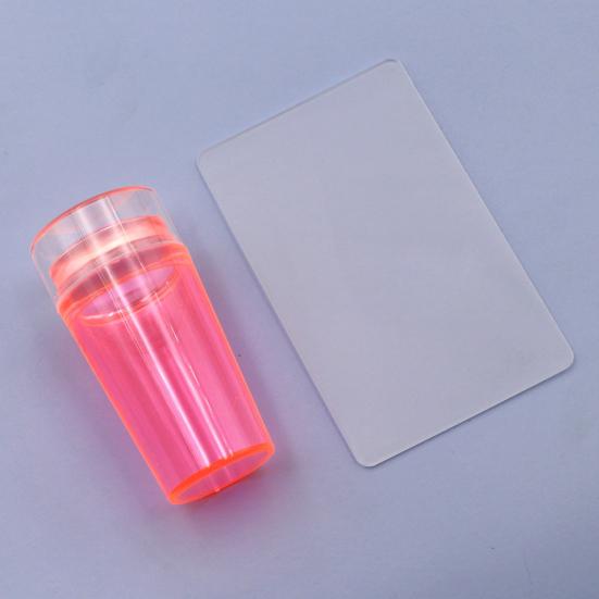 Yousheng Штамп для нейл-арта Односторонний Недеформирующийся Флуоресцентный Силиконовый Штамп для ногтей Скребок Прозрачный Инструмент для маникюра