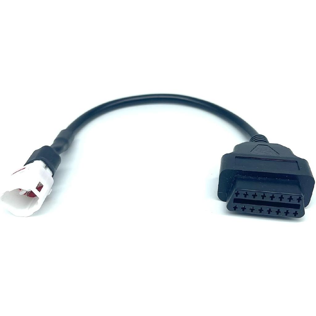 Motorcycle OBD Adapter for 4 Pin Adapter Diagnostic Cable - 4Pin to OBD2 16Pi