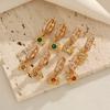1 Pair Cute Little Crab Zirconia Dangle Earrings for Women Golden Earring Jewelry Wedding Party Accessories