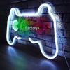 Светодиодная неоновая подсветка игрового контроллера с прозрачной задней панелью для декора игровой комнаты и киберспортивных сооружений.