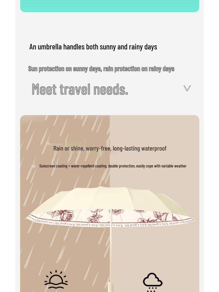 Очень большой зонт с 16 спицами, ветрозащитный, с защитой от УФ-лучей - двойного назначения для солнца и дождя