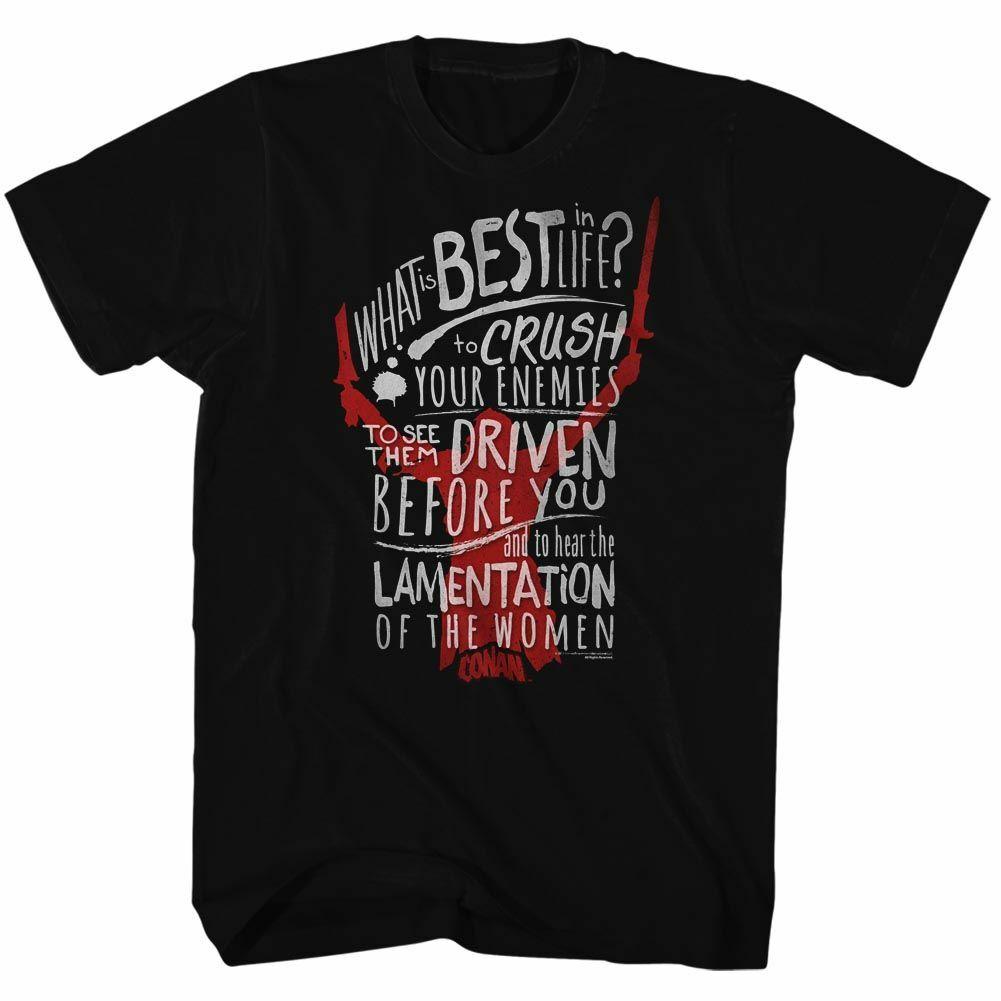 Conan The Barbarian Crushing Is The Best Black Adult T-Shirt Mens Womens Tees Top