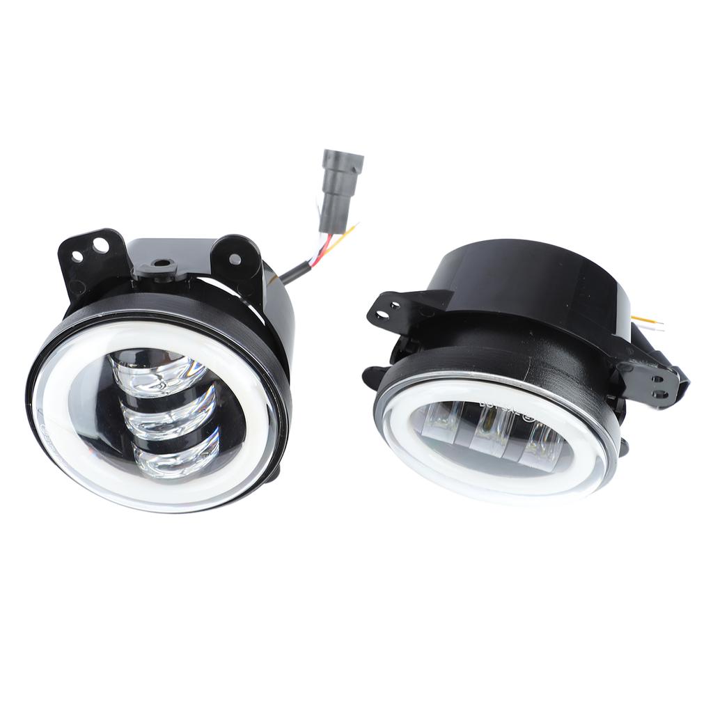 2Pcs Bumper Fog Lights Waterproof 4Inch LED High Brightness Fog Driving Lights Replacement for Jeep