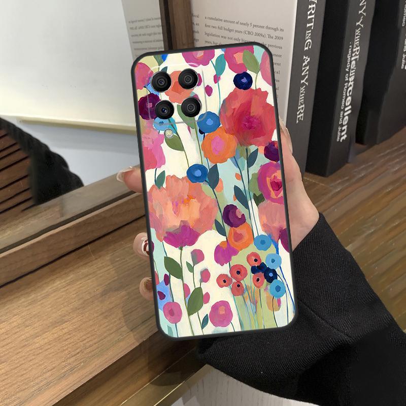 Яркая Цветочная Живопись Художественный Чехол Для Samsung Galaxy M56 M06 M16 M36 M52 M32 M12 M54 M34 M14 M35 M55 M15 M11 M31 M13 M53