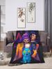 Super Soft KPop Demon Hunters Throw Blanket Plush Bedding for Kids Couch Chair Flannel Bedspread Cover