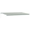 Retractable Awning Green and White 600 x 300 cm