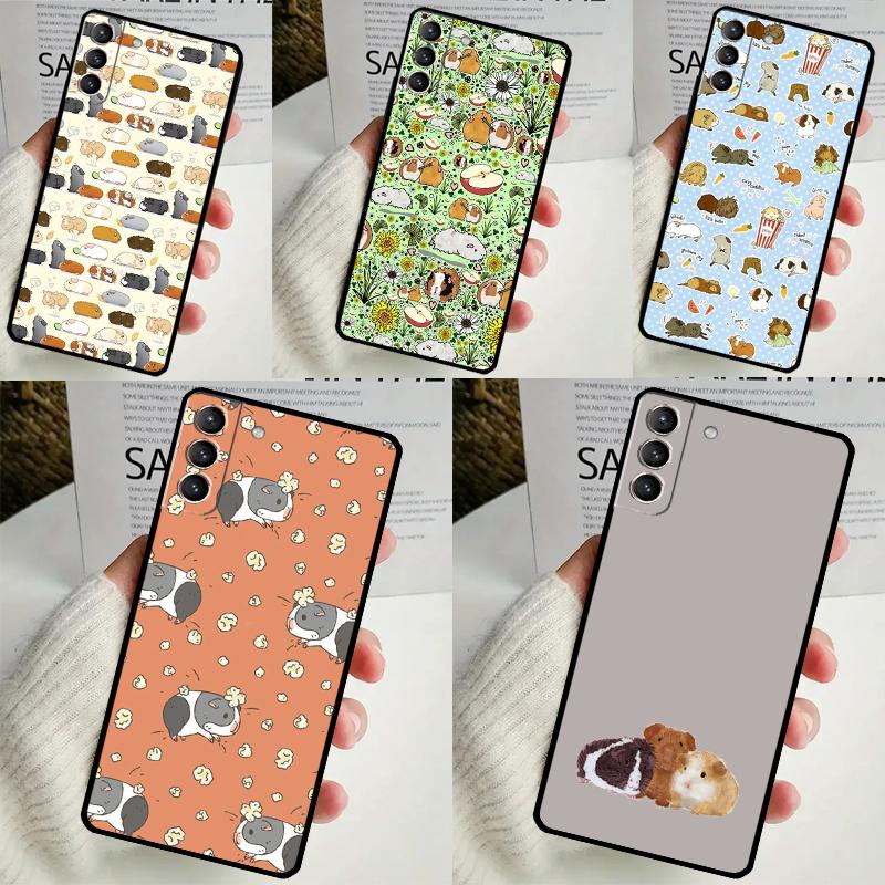 Cute Cartoon Guinea Pig Cover For Samsung Galaxy S23 S24 Ultra S8 S9 S10 S22 Plus Note 10 20 Ultra S20 S21 FE Case