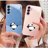 Protective Liquid Glass Shell with Cute Climbing Panda Design for Samsung A73, A20s, A51, A32, S21FE - Anti-fall and All-inclusive Lens.