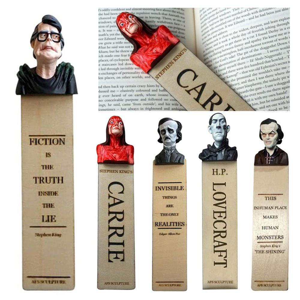 Подарок на Хэллоуин Любителям книг Фигурка из смолы Скульптура Хоррор-романы Фигура по пояс Хэллоуинские закладки