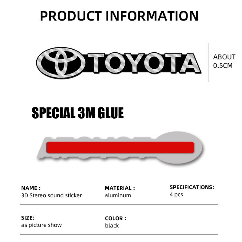 Car exterior annual inspection sticker metal texture car logo center console decoration sticker For Toyota Corolla Camry
