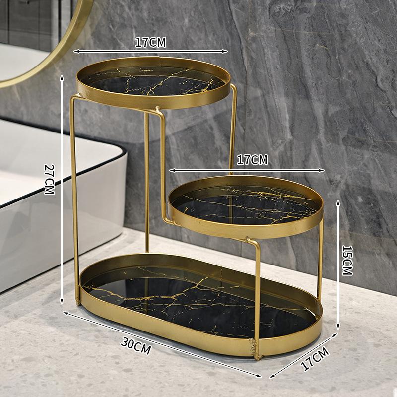 3-уровневый косметический поднос для ванной комнаты, органайзер для туалетного столика, брелок для губной помады, поднос для туалетного столика, тарелка для