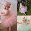 3pcs Baby Girl Toddler Flower Clothes+Hairband+Tutu Skirt Photo Prop